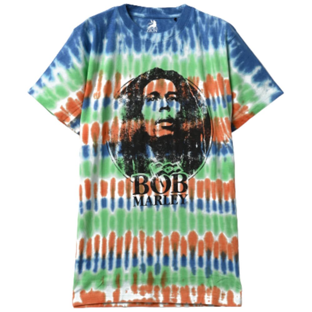 BOB MARLEY ボブマーリー - Black & White Logo / タイダイ / Tシャツ / メンズ - PGS